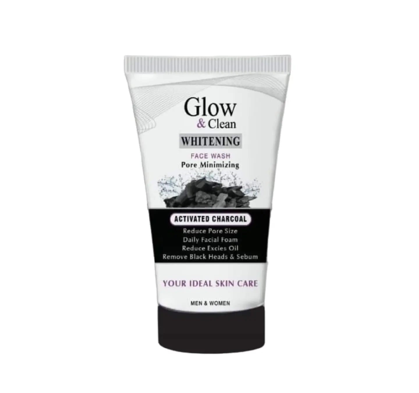 Glow & Clean WHITENING face wash pure minimizing (ACTIVATED CHARCOAL)